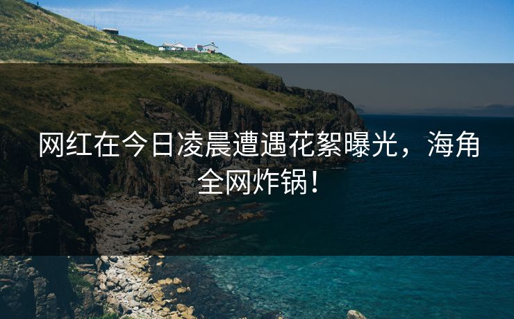 网红在今日凌晨遭遇花絮曝光，海角全网炸锅！  第1张