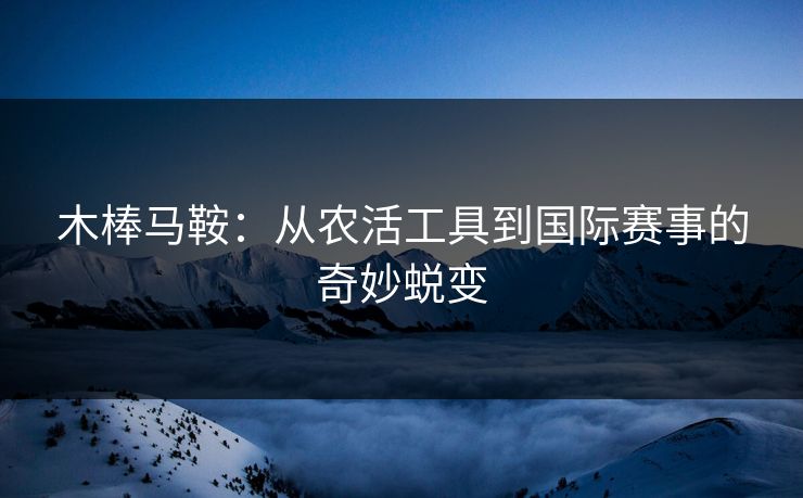 木棒马鞍：从农活工具到国际赛事的奇妙蜕变